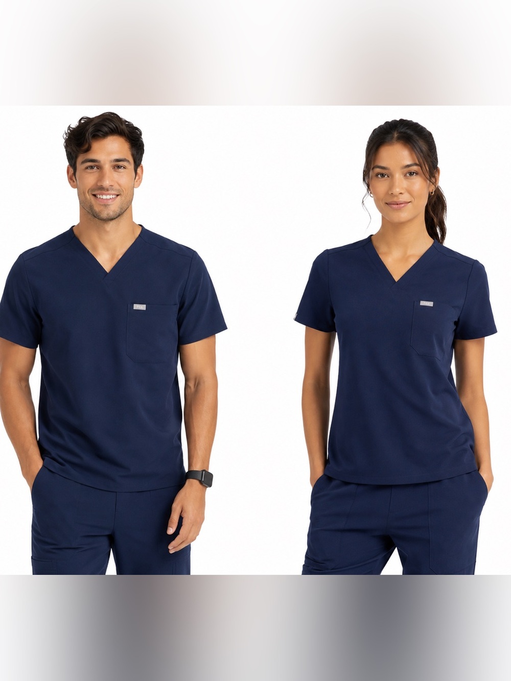 FIGS Technical Collection XS Night Sky Chisec Scrub Top Men’s Unisex Navy